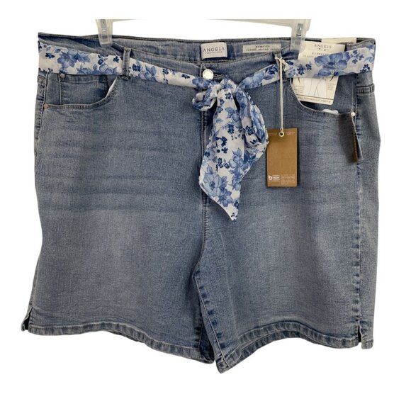 Angels Forever Young Pants - Angels Forever Young Everflex Classic Belted Denim Jean Shorts Womens Size 24W